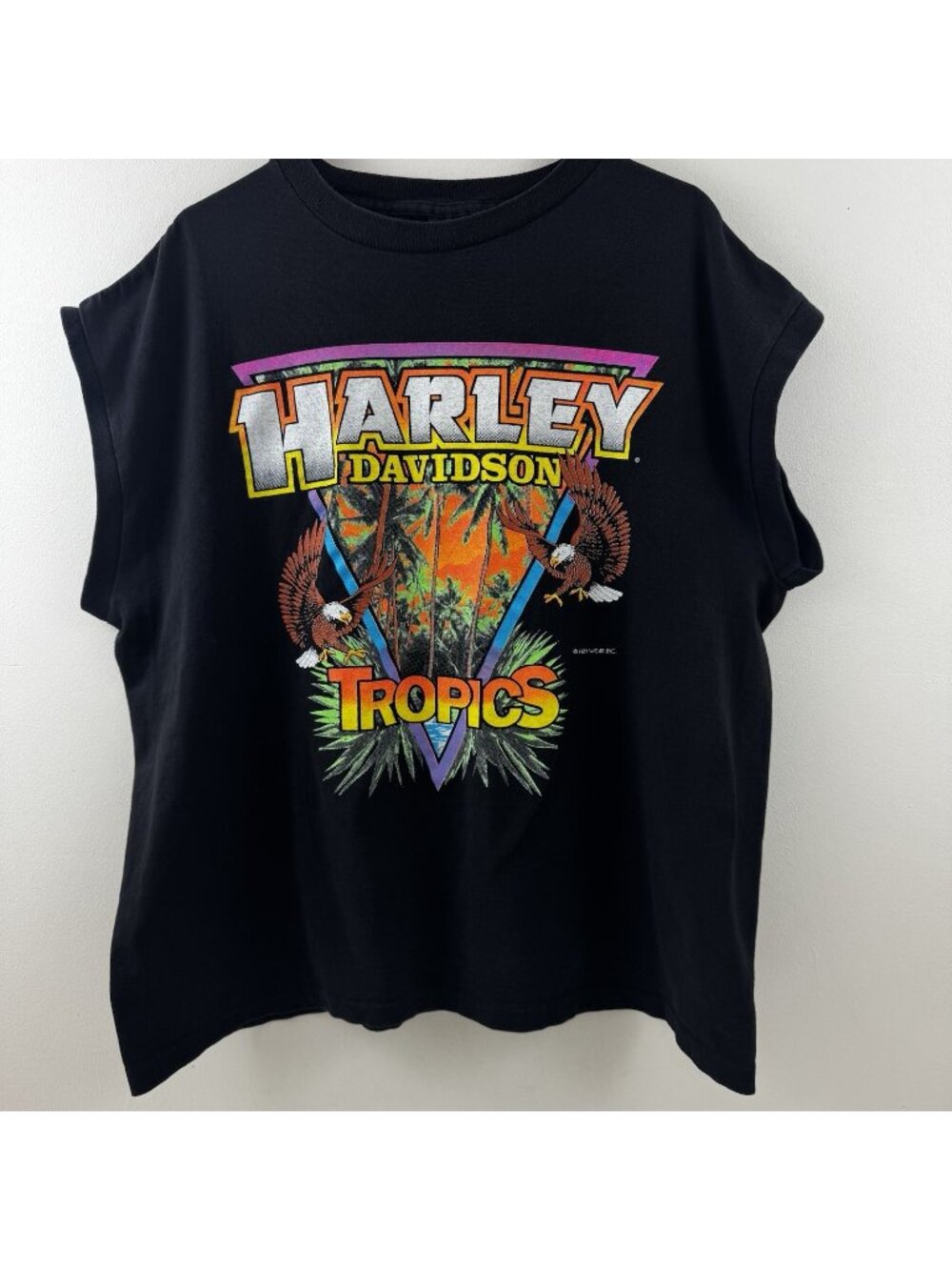 Vintage Harley-Davidson "Tropics" sleeveless t-shirt Mens XL Single Stitch